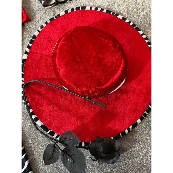 California Costumes Pimp Red Velvet Zebra Flared Pants Adult Large - Picture 6 of 16